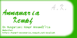 annamaria kempf business card